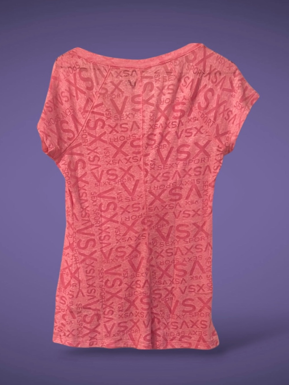 VSX Sexy Sports Women’s Workout Top Size XS Pink V Neck - Picture 2 of 5